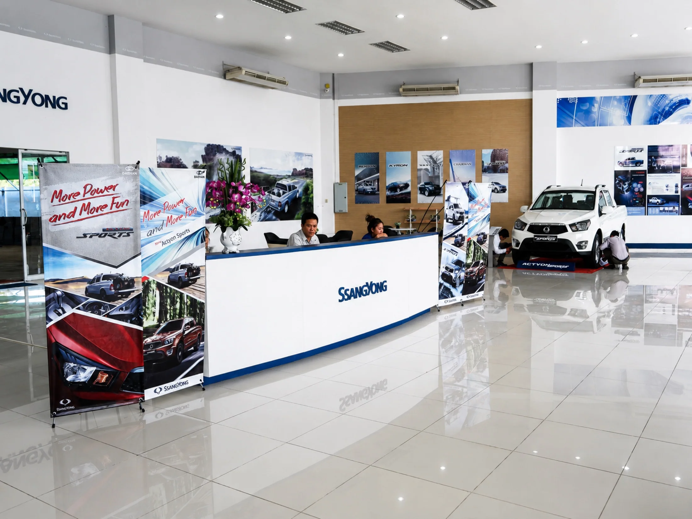 Completed SsangYong showroom in Vientiane, Laos
